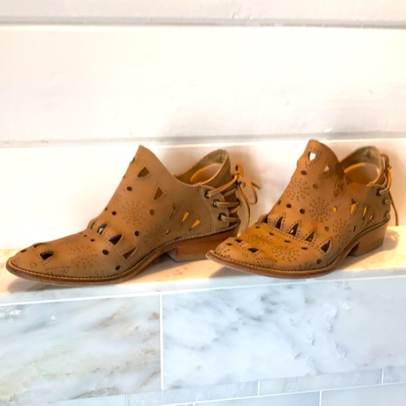 Anthropologie Musse & Cloud Anisse Brown Leather Ankle Boot 6 … - Picture 5 of 10